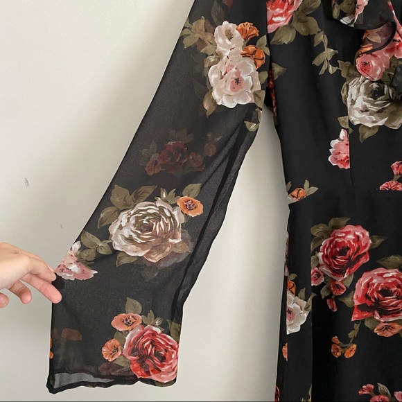 Lulu's Alive with Artistry Black Floral Dress - Picture 6 of 8